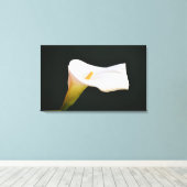 White Calla Lily Blume Dramatisches Fotografieren Leinwanddruck (Insitu (Holzboden))