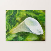 White Calla Lily Blume Puzzle (Horizontal)