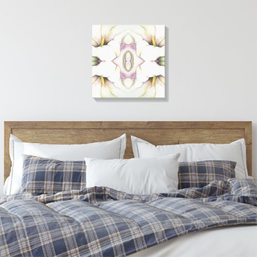 White Calla Lily Canvas Print Leinwanddruck (Insitu (Schlafzimmer))