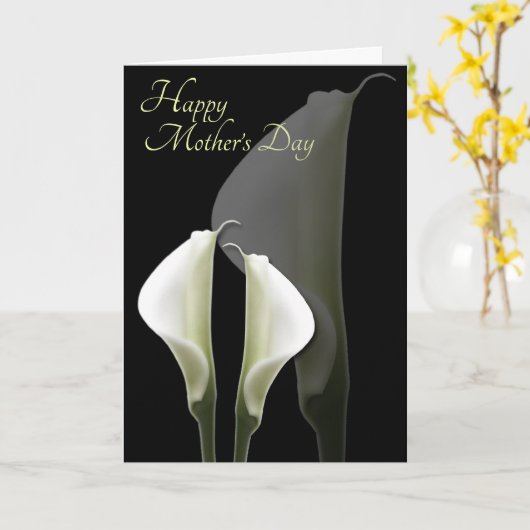 White Calla Lily Day Card Karte (Gelbe Blume)