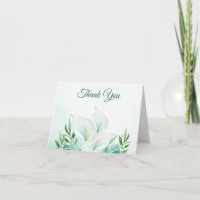 White Calla Lily Elegant Danke Karte