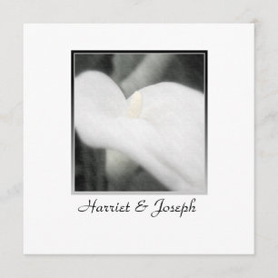 White Calla Lily Elegante Wedding Save the Date