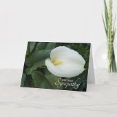 White Calla Lily Floral Beileid Karte (Vorderseite)