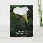 White Calla Lily Floral Beileid Karte (Vorderseite)