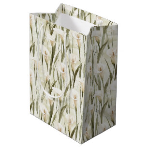 White Calla Lily Floral Brautparty Mittlere Geschenktüte