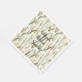 White Calla Lily Floral Brautparty Serviette (Ecke)