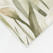 White Calla Lily Floral Fleecedecke (Ecke)