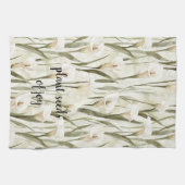 White Calla Lily Floral Joy Geschirrtuch (Horizontal)