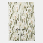 White Calla Lily Floral Joy Geschirrtuch (Vertikal)