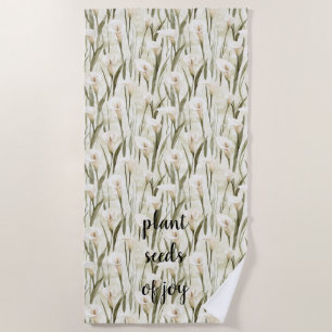 White Calla Lily Floral Joy Strandtuch
