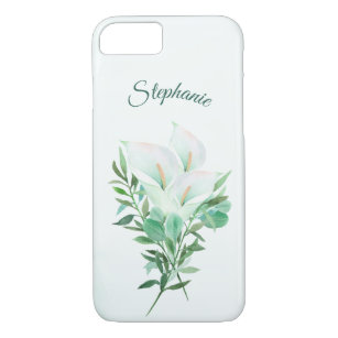 White Calla Lily Floral Personalisiert Wasserfarbe Case-Mate iPhone Hülle