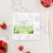 White Calla Lily Florals Wedding Serviette (Beispiel)