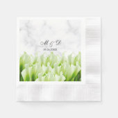 White Calla Lily Florals Wedding Serviette (Vorderseite)