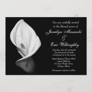 White calla lily Hochzeit Einladung