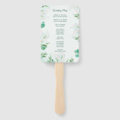 White Calla Lily Hochzeitsprogramme Fächer (Rückseite)