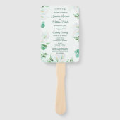 White Calla Lily Hochzeitsprogramme Fächer (Vorderseite)