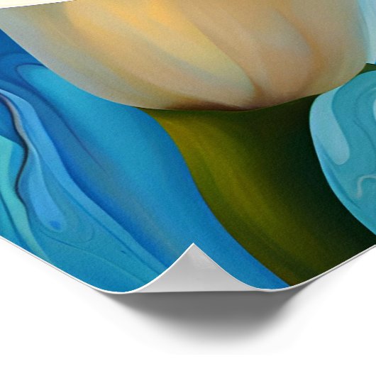 White Calla Lily im Stil von Georgia O'Keeffe Poster (Ecke)