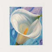White Calla Lily im Stil von Georgia O'Keeffe Wandteppich (Vorderseite)