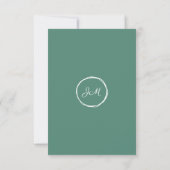 White Calla Lily Monogram Wedding Reply Cards RSVP Karte (Rückseite)