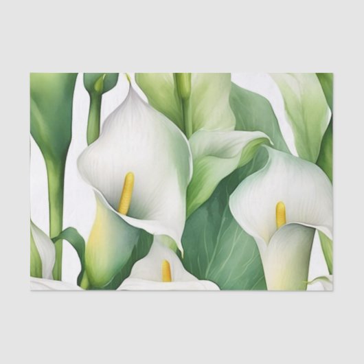 White Calla Lily Nature Seidenpapier (Vorderseite)