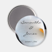 White Calla Lily Personalisiert Wedding Magnet (Vorderseite/Rückseite)