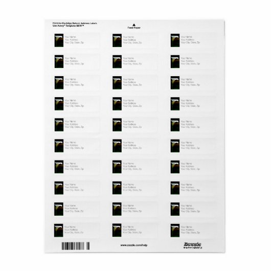 White Calla Lily Rücksendeadresse (Vorne)