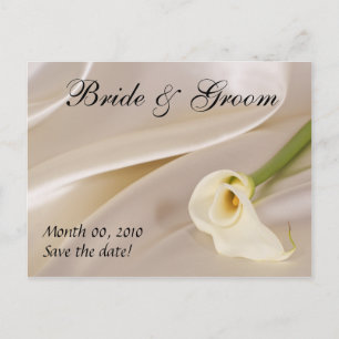 White Calla Lily Save the Date Ankündigungspostkarte