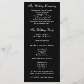 White Calla Lily Wedding Program Programm (Rückseite)