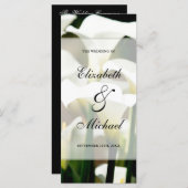 White Calla Lily Wedding Program Programm (Vorne/Hinten)