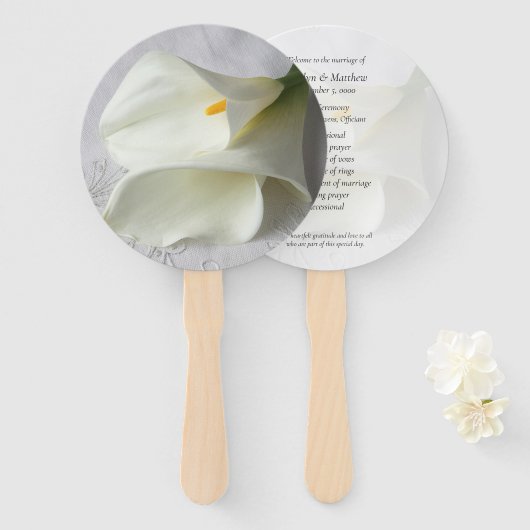 White calla lizensiert das Leinenprogramm Fächer (Vorne und Hinten)