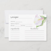 White calla - Rezept-Karte (Vorderseite)