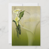 White Calla Wedding Suite Einladung (Rückseite)