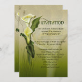 White Calla Wedding Suite Einladung (Vorne/Hinten)