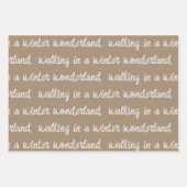 White Calligraphy Christmas Song Verses Kraft Wrap Geschenkpapier Set (Vorderseite 3)