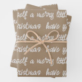 White Calligraphy Christmas Song Verses Kraft Wrap Geschenkpapier Set (Beispiel)