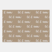 White Calligraphy Custom Christmas Redewendungen K Geschenkpapier Set (Vorderseite 3)