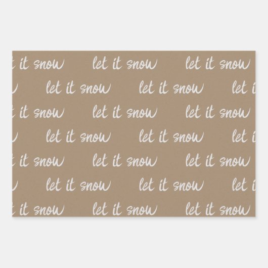 White Calligraphy Custom Christmas Redewendungen K Geschenkpapier Set (Vorderseite 3)