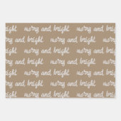 White Calligraphy Custom Christmas Redewendungen K Geschenkpapier Set (Vorderseite 2)