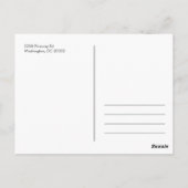 White Calligraphy Overlay Wedding Danke Postkarte (Rückseite)