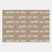 White Calligraphy Schreiben Sie Ihre eigenen Weihn Geschenkpapier Set (Vorderseite 3)