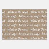 White Calligraphy Schreiben Sie Ihre eigenen Weihn Geschenkpapier Set (Vorderseite 2)