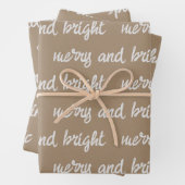 White Calligraphy Schreiben Sie Ihre eigenen Weihn Geschenkpapier Set (Beispiel)