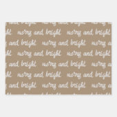 White Calligraphy Schreiben Sie Ihre eigenen Weihn Geschenkpapier Set (Vorderseite)