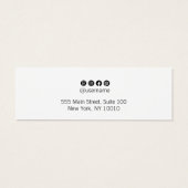 White Calligraphy Script Stud Earring Display (Rückseite)