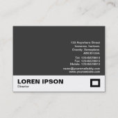 White Camellia Visitenkarte (Rückseite)