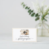 White Camera Art mit Grenze, Fotograf Visitenkarte (Stehend Vorderseite)
