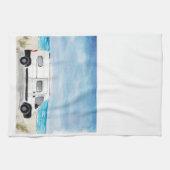 White Camper Van Kitchen Handtuch RV Thema (Horizontal)