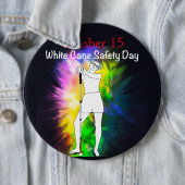 White Cane Safety Day gefärbte Krawatte starke bli Button (Beispiel)