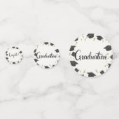 White Cap & Confetti Graduation Congrats Confetti Konfetti (Rückseiten)