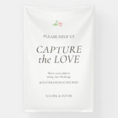 White | Capture the Love Hochzeit Banner (Vertikal)
